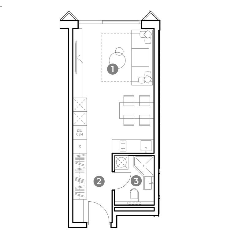 Apartment Sale, 28.3 sq. m. at Nametkin Tower, Namyotkina Street, 10А, Moscow, Russia #2 Apartment Sale, 28.3 sq. m. at Nametkin Tower, Namyotkina Street, 10А, Moscow, Russia #2