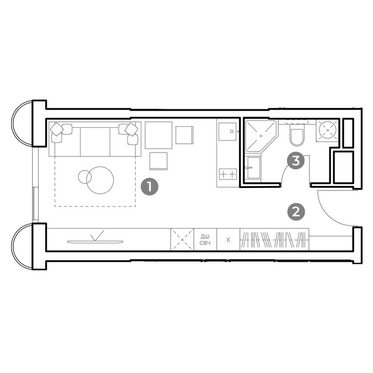 Apartment Sale, 27.1 sq. m. at Nametkin Tower, Namyotkina Street, 10А, Moscow, Russia #2 Apartment Sale, 27.1 sq. m. at Nametkin Tower, Namyotkina Street, 10А, Moscow, Russia #2