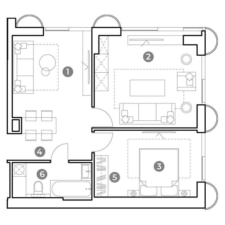 2-BD Apartment Sale, 68.1 sq. m. at Nametkin Tower, Namyotkina Street, 10А, Moscow, Russia #2 2-BD Apartment Sale, 68.1 sq. m. at Nametkin Tower, Namyotkina Street, 10А, Moscow, Russia #2