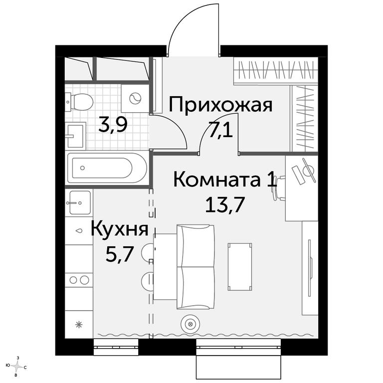 Apartment Sale, 30.2 sq. m. at Rimskiy, Rimskiy proyezd, 1, Settlement of Razvilka, Leninskiy City District, Moscow Region, Russia #1 Apartment Sale, 30.2 sq. m. at Rimskiy, Rimskiy proyezd, 1, Settlement of Razvilka, Leninskiy City District, Moscow Region, Russia #1