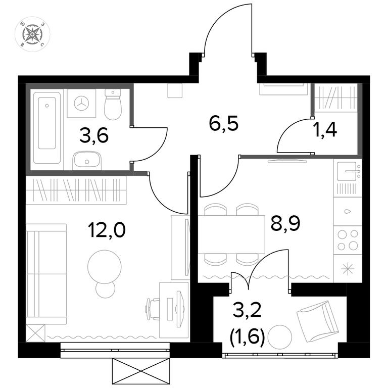 1-BD Apartment Sale, 34平方米 at Pervyi Leningradskiy, Pervy Leningradskiy Residential Complex, Moscow, Russia #1 1-BD Apartment Sale, 34平方米 at Pervyi Leningradskiy, Pervy Leningradskiy Residential Complex, Moscow, Russia #1