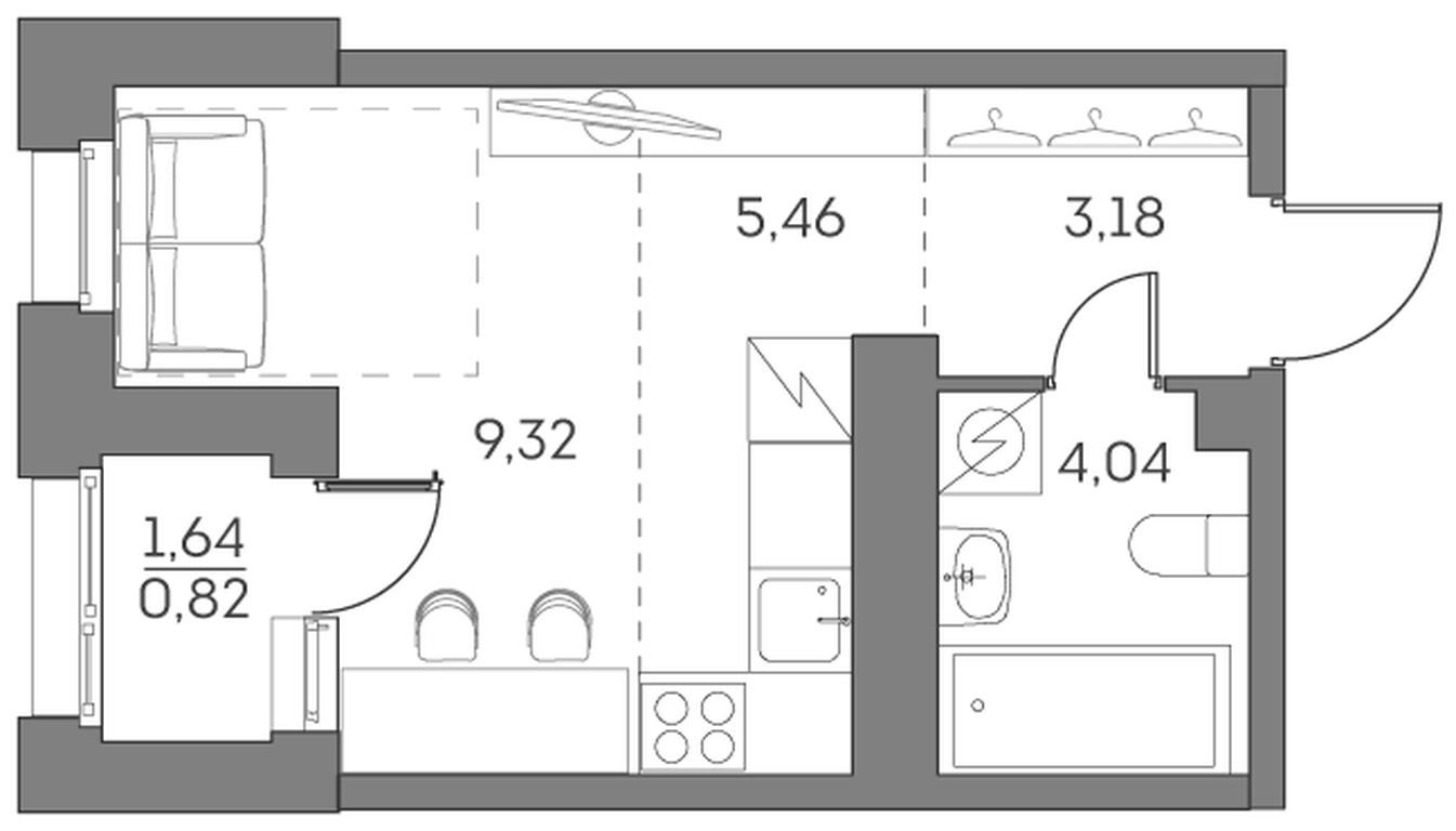 Apartment Sale, 22.82平方米 at Akvilon Beside 2 0, Ryazansky Avenue, Moscow, Russia #1
