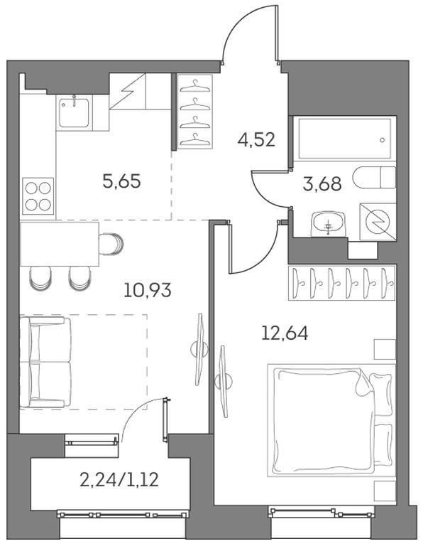 Apartment Sale, 38.54 sq. m. at Akvilon Beside 2 0, Ryazansky Avenue, Moscow, Russia #2 Apartment Sale, 38.54 sq. m. at Akvilon Beside 2 0, Ryazansky Avenue, Moscow, Russia #2
