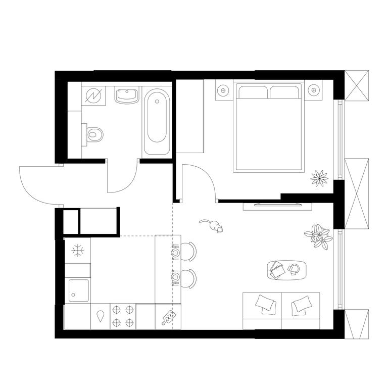 1-BD Apartment Sale, 33.6 sq. m. at Plehanova 11, Plekhanova Street, 13с6, Moscow, Russia #2 1-BD Apartment Sale, 33.6 sq. m. at Plehanova 11, Plekhanova Street, 13с6, Moscow, Russia #2