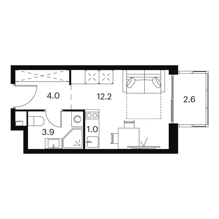 Apartment Sale, 23.7 sq. m. at Akvilon Signal (Akvilon Signal), Signalny Drive, 12, Moscow, Russia #1
