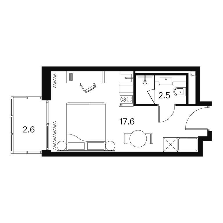 Apartment Sale, 22.7平方米 at Akvilon Signal (Akvilon Signal), Signalny Drive, 12, Moscow, Russia #1 Apartment Sale, 22.7平方米 at Akvilon Signal (Akvilon Signal), Signalny Drive, 12, Moscow, Russia #1
