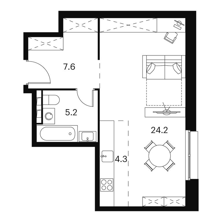 Apartment Sale, 41.3 sq. m. at Akvilon Signal (Akvilon Signal), Signalny Drive, 12, Moscow, Russia #1 Apartment Sale, 41.3 sq. m. at Akvilon Signal (Akvilon Signal), Signalny Drive, 12, Moscow, Russia #1