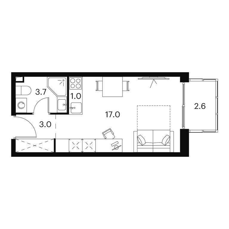 Apartment Sale, 27.3 sq. m. at Akvilon Signal (Akvilon Signal), Signalny Drive, 12, Moscow, Russia #1 Apartment Sale, 27.3 sq. m. at Akvilon Signal (Akvilon Signal), Signalny Drive, 12, Moscow, Russia #1