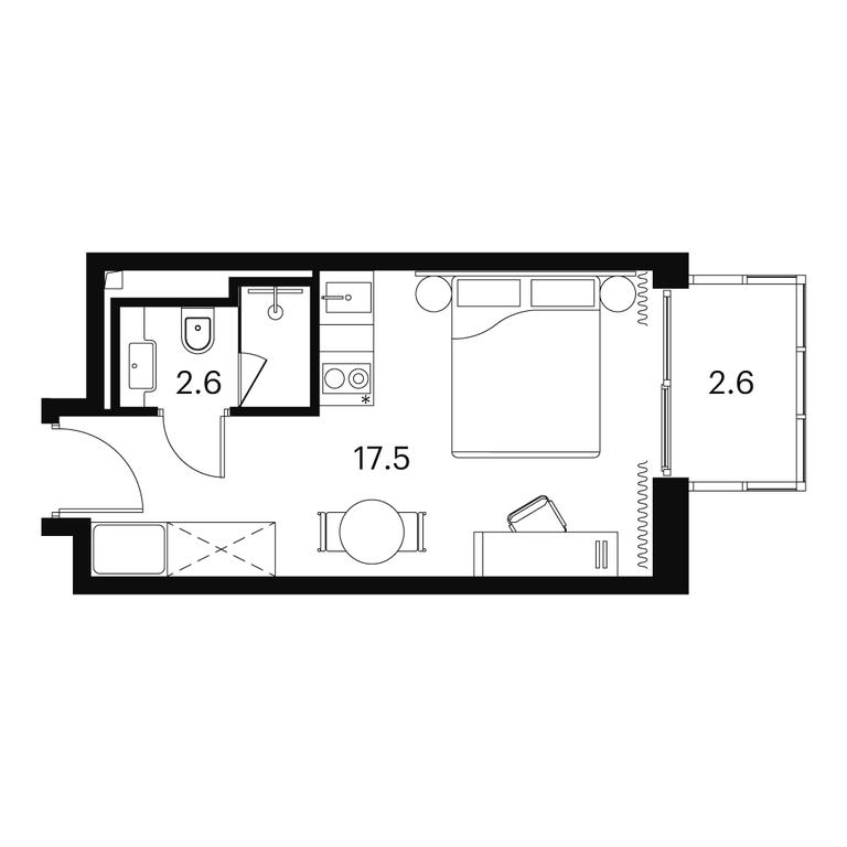 Apartment Sale, 22.7 sq. m. at Akvilon Signal (Akvilon Signal), Signalny Drive, 12, Moscow, Russia #1