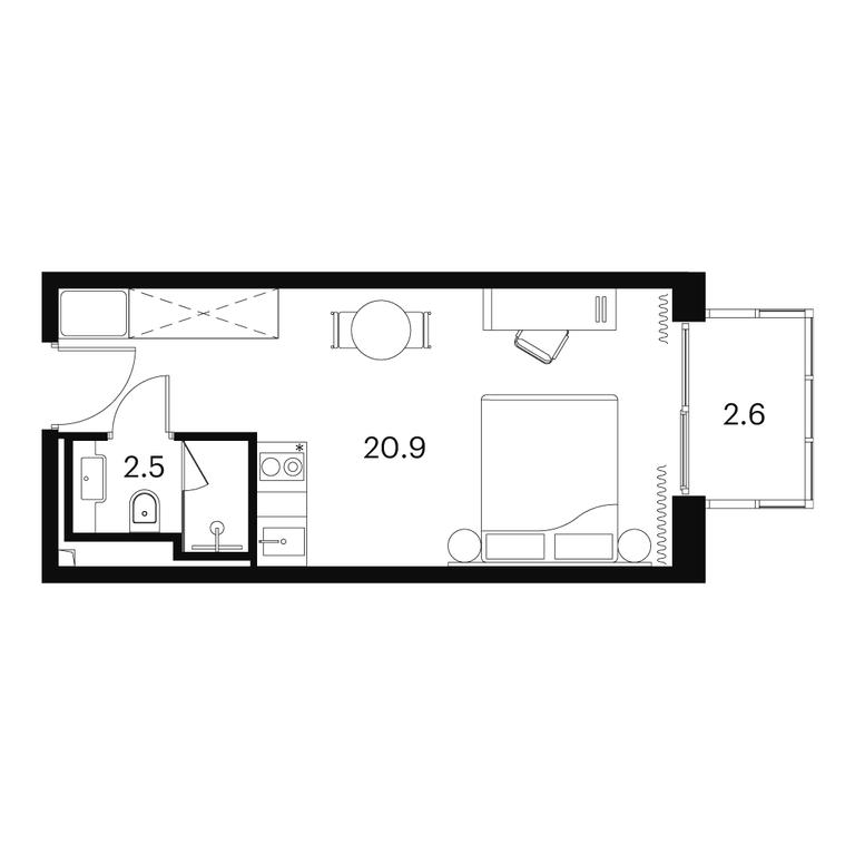 Apartment Sale, 26 sq. m. at Akvilon Signal (Akvilon Signal), Signalny Drive, 12, Moscow, Russia #1
