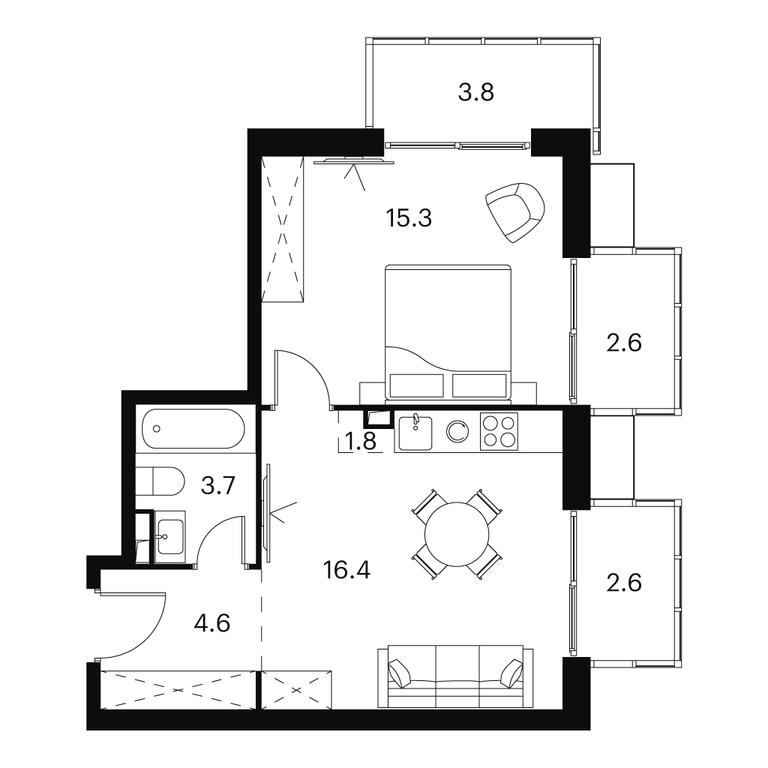 1-BD Apartment Sale, 51.1 sq. m. at Akvilon Signal (Akvilon Signal), Signalny Drive, 12, Moscow, Russia #1 1-BD Apartment Sale, 51.1 sq. m. at Akvilon Signal (Akvilon Signal), Signalny Drive, 12, Moscow, Russia #1