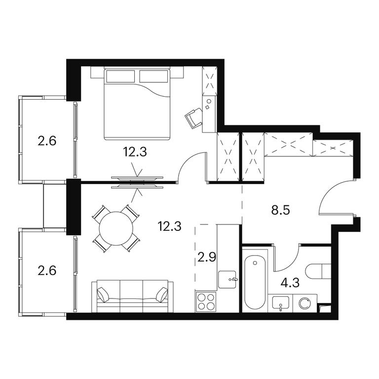 1-BD Apartment Sale, 45.5 sq. m. at Akvilon Signal (Akvilon Signal), Signalny Drive, 12, Moscow, Russia #1 1-BD Apartment Sale, 45.5 sq. m. at Akvilon Signal (Akvilon Signal), Signalny Drive, 12, Moscow, Russia #1