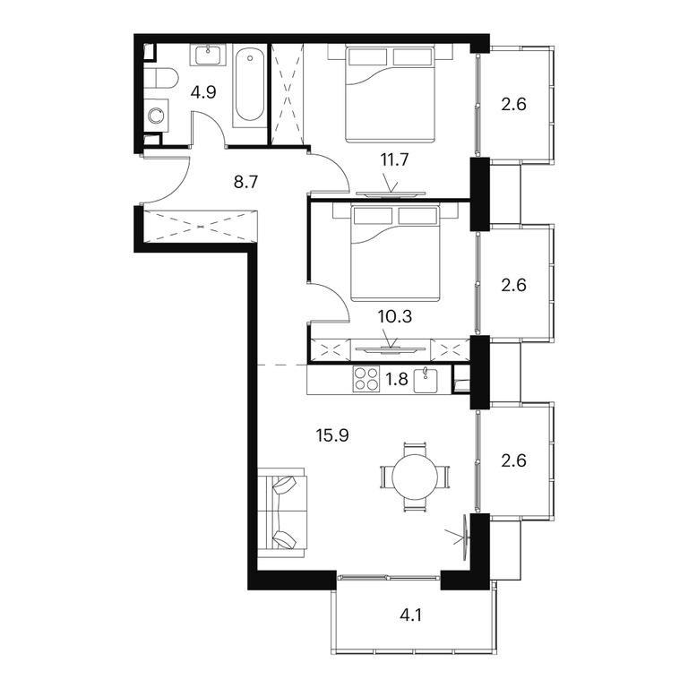 2-BD Apartment Sale, 65.2 sq. m. at Akvilon Signal (Akvilon Signal), Signalny Drive, 12, Moscow, Russia #1 2-BD Apartment Sale, 65.2 sq. m. at Akvilon Signal (Akvilon Signal), Signalny Drive, 12, Moscow, Russia #1