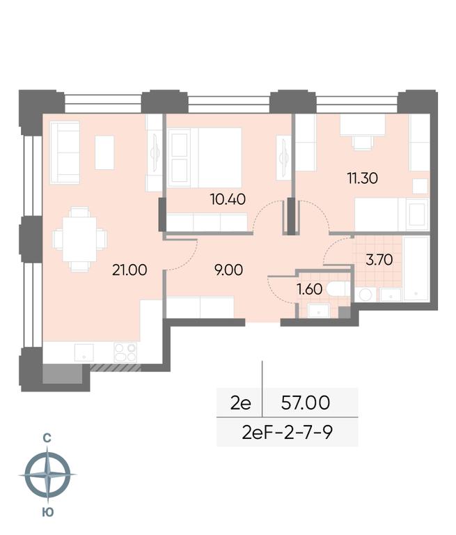 2-BD Apartment Sale, 57 sq. m. at Wave, Borisovskye Prudy Street, 1Б, Moscow, Russia #1 2-BD Apartment Sale, 57 sq. m. at Wave, Borisovskye Prudy Street, 1Б, Moscow, Russia #1