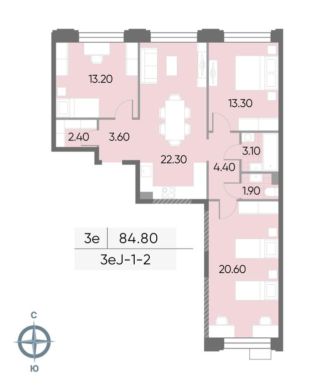 3-BD Apartment Sale, 84.8 sq. m. at Wave, Borisovskye Prudy Street, 1Б, Moscow, Russia #1 3-BD Apartment Sale, 84.8 sq. m. at Wave, Borisovskye Prudy Street, 1Б, Moscow, Russia #1