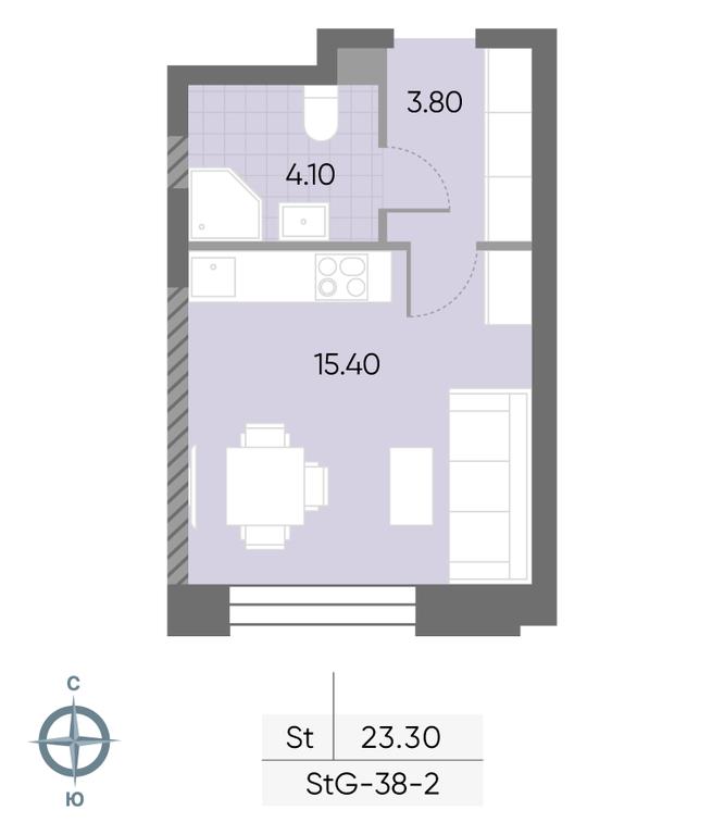 Apartment Sale, 23.3 sq. m. at Wave, Borisovskye Prudy Street, 1Б, Moscow, Russia #1