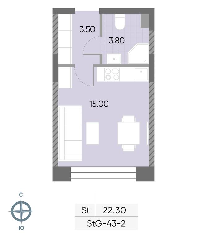 Apartment Sale, 22.3 sq. m. at Wave, Borisovskye Prudy Street, 1Б, Moscow, Russia #1 Apartment Sale, 22.3 sq. m. at Wave, Borisovskye Prudy Street, 1Б, Moscow, Russia #1