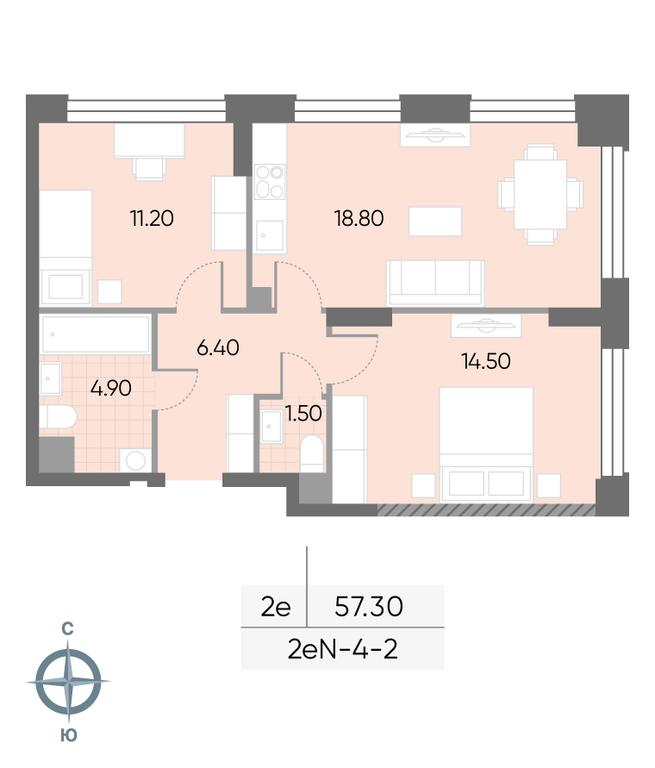Продажа 2-комн. квартиры, 57,3 м² в ЖК «Вейв (Wave)», улица Борисовские Пруды, 1Б, Москва, Россия #1 Продажа 2-комн. квартиры, 57,3 м² в ЖК «Вейв (Wave)», улица Борисовские Пруды, 1Б, Москва, Россия #1