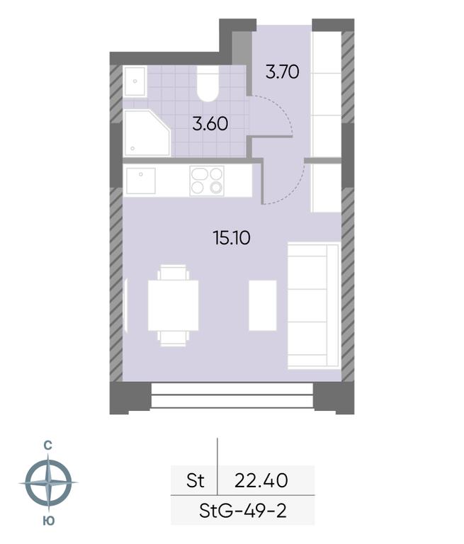 Apartment Sale, 22.4 sq. m. at Wave, Borisovskye Prudy Street, 1Б, Moscow, Russia #2 Apartment Sale, 22.4 sq. m. at Wave, Borisovskye Prudy Street, 1Б, Moscow, Russia #2