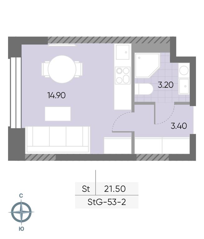 Apartment Sale, 21.5 sq. m. at Wave, Borisovskye Prudy Street, 1Б, Moscow, Russia #1
