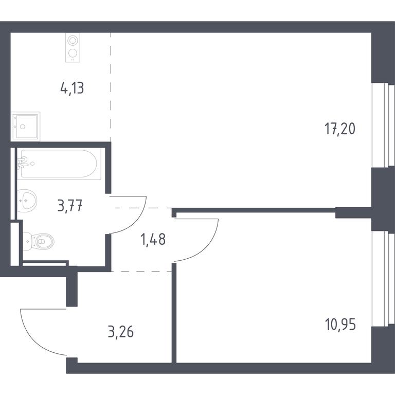 Apartment Sale, 40.79 sq. m. at Egorovo Park, 1-y kvartal, posyolok Zhilino-1, Lubertsy City District, Moscow Region, Russia #1 Apartment Sale, 40.79 sq. m. at Egorovo Park, 1-y kvartal, posyolok Zhilino-1, Lubertsy City District, Moscow Region, Russia #1