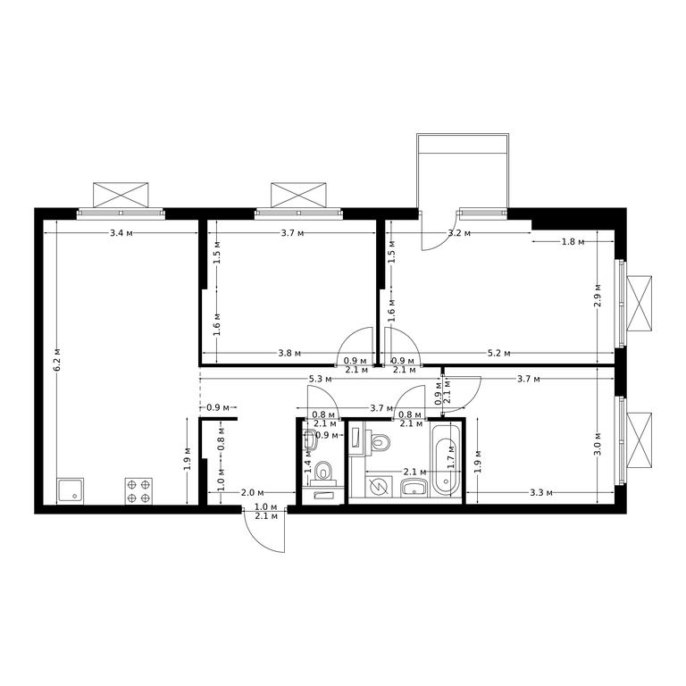 3-BD Apartment Sale, 74.3 sq. m. at Bolshaya Akademicheskaya 85, 3rd Nizhnelikhoborsky Drive, 1с16, Moscow, Russia #1 3-BD Apartment Sale, 74.3 sq. m. at Bolshaya Akademicheskaya 85, 3rd Nizhnelikhoborsky Drive, 1с16, Moscow, Russia #1