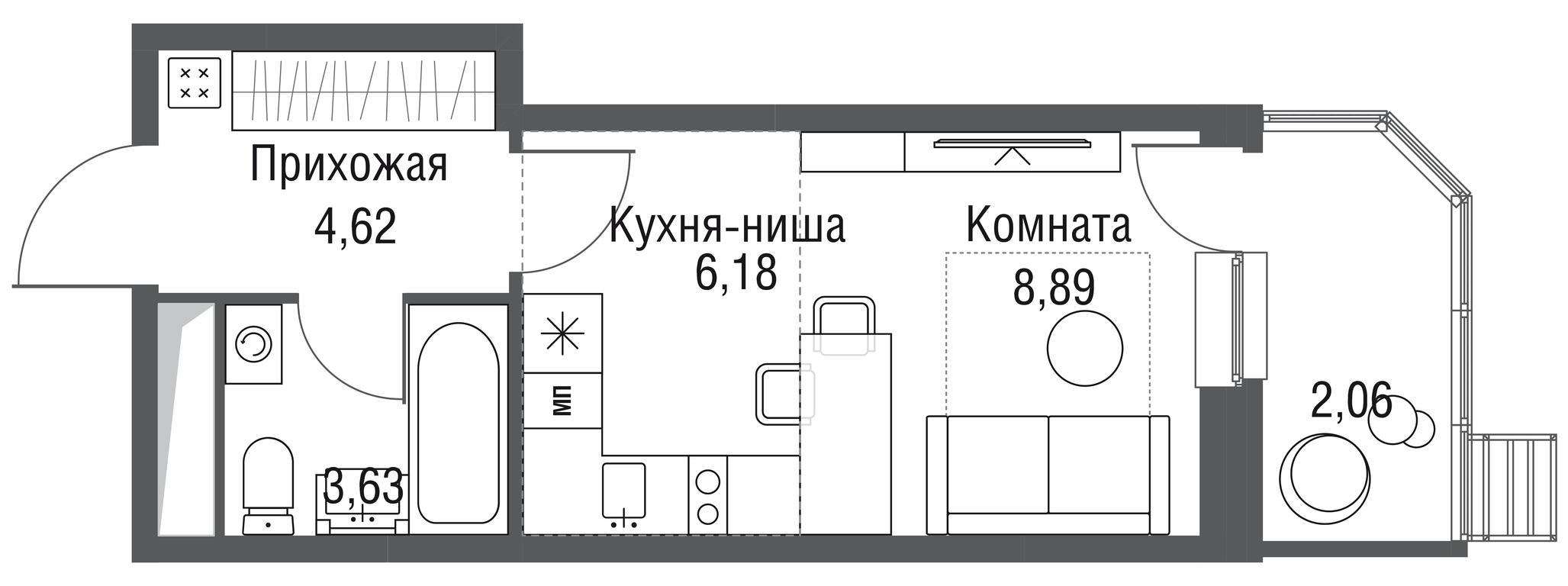 Apartment Sale, 25.38平方米 at Odinburg, Severnaya Street, 11, Odintsovo, Moscow Region, Russia #2 Apartment Sale, 25.38平方米 at Odinburg, Severnaya Street, 11, Odintsovo, Moscow Region, Russia #2