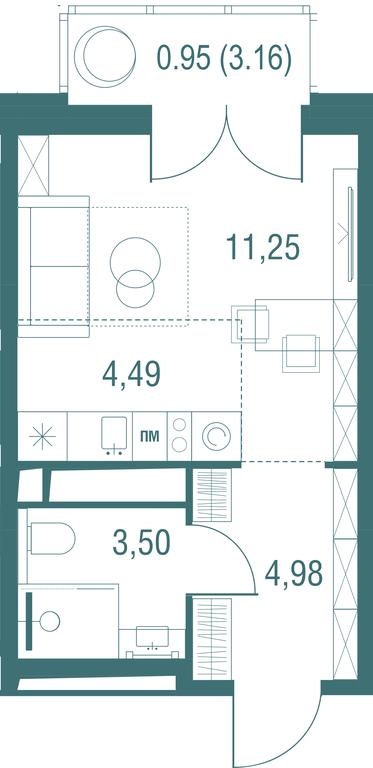 Apartment Sale, 25.17平方米 at Odinburg, Severnaya Street, 11, Odintsovo, Moscow Region, Russia #1 Apartment Sale, 25.17平方米 at Odinburg, Severnaya Street, 11, Odintsovo, Moscow Region, Russia #1