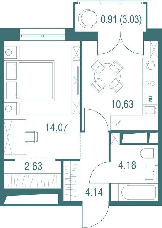 1-BD Apartment Sale, 36.56 sq. m. at Odinburg, Severnaya Street, 11, Odintsovo, Moscow Region, Russia #1 1-BD Apartment Sale, 36.56 sq. m. at Odinburg, Severnaya Street, 11, Odintsovo, Moscow Region, Russia #1