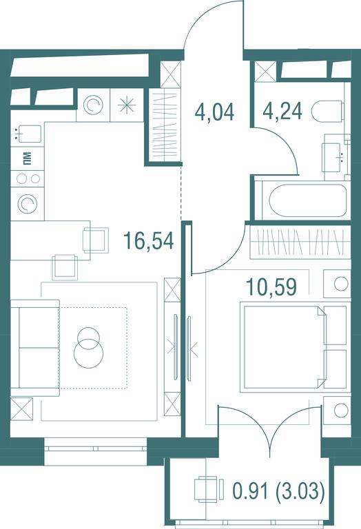 1-BD Apartment Sale, 36.32 sq. m. at Odinburg, Severnaya Street, 11, Odintsovo, Moscow Region, Russia #1 1-BD Apartment Sale, 36.32 sq. m. at Odinburg, Severnaya Street, 11, Odintsovo, Moscow Region, Russia #1