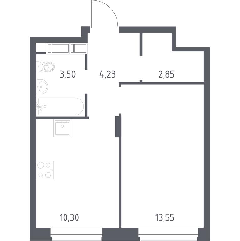 Apartment Sale, 34.3平方米 at Novograd Pavlino, Kosinskoye shosse, 2, Novoye Pavlino Microdistrict, Balashikha, Moscow Region, Russia #1