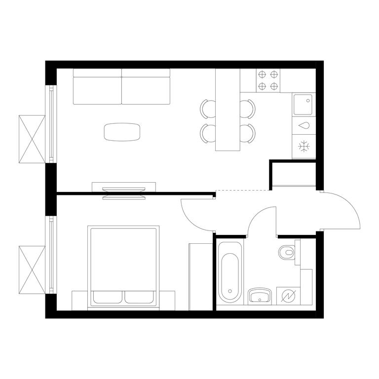 1-BD Apartment Sale, 37.9 sq. m. at Serednevskiy Les, деревня Середнево, 1к1, поселение Филимонковское, Москва, Россия #1 1-BD Apartment Sale, 37.9 sq. m. at Serednevskiy Les, деревня Середнево, 1к1, поселение Филимонковское, Москва, Россия #1