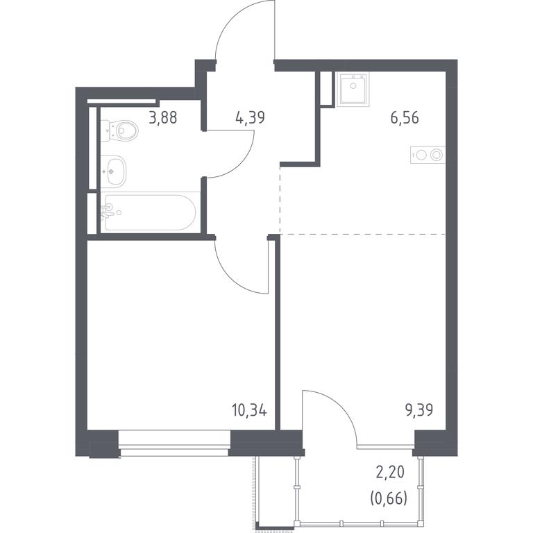 Apartment Sale, 35.22 sq. m. at Pribrezhnyi Park, Pribrezhniy Park Residential Complex, Village of Yam, Domodedovo City District, Moscow Region, Russia #1 Apartment Sale, 35.22 sq. m. at Pribrezhnyi Park, Pribrezhniy Park Residential Complex, Village of Yam, Domodedovo City District, Moscow Region, Russia #1