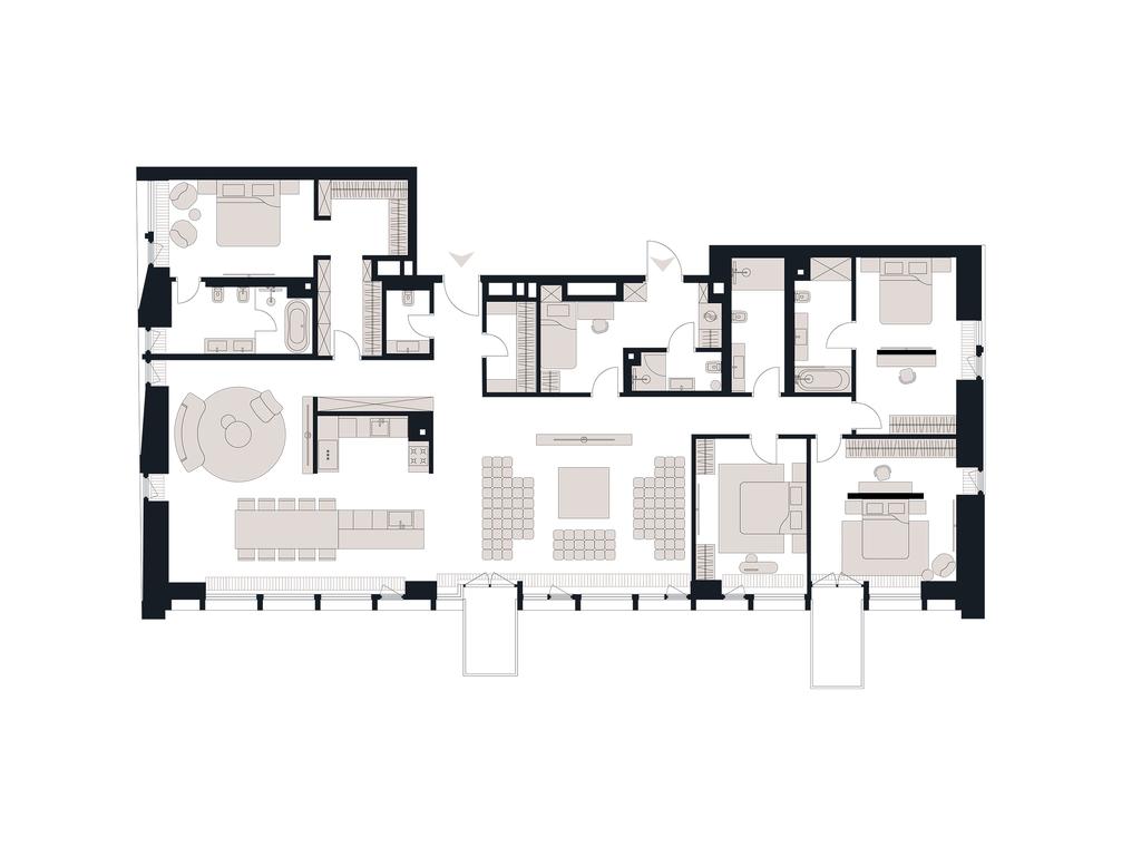 Продажа 4-комн. квартиры, 266,4 м² в ЖК «Виктори Парк Резиденсез (Victory Park Residences)», улица Братьев Фонченко, вл3, Москва, Россия #2