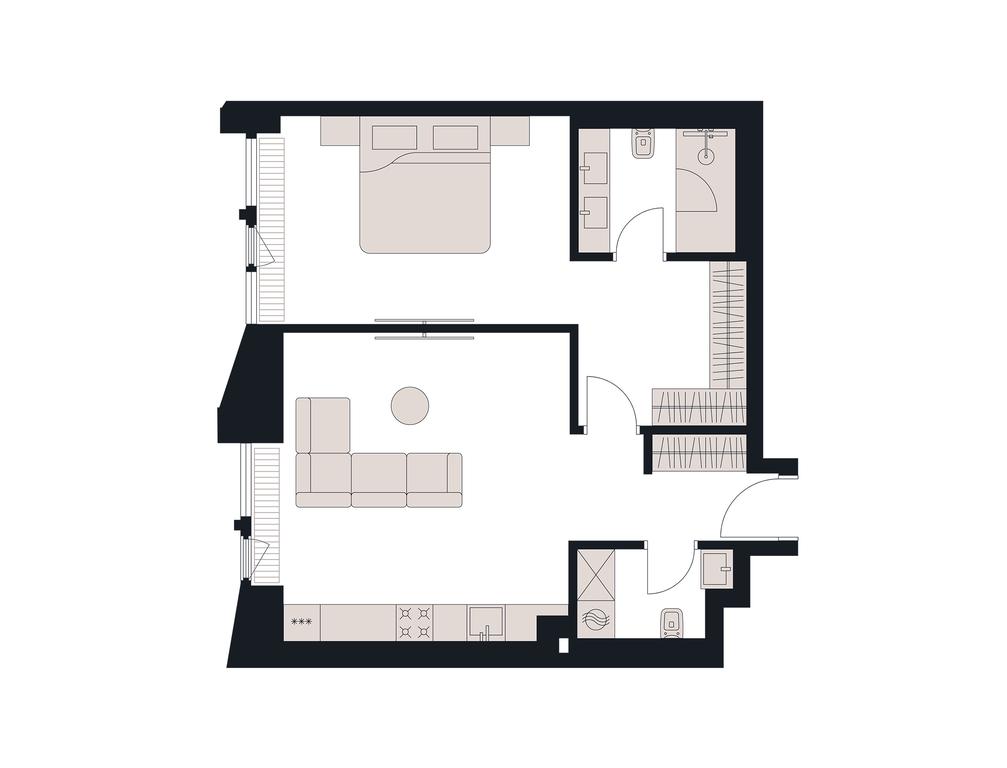 1-BD Apartment Sale, 66.8平方米 at Victory Park Residences, Bratyev Fonchenko Street, вл3, Moscow, Russia #1 1-BD Apartment Sale, 66.8平方米 at Victory Park Residences, Bratyev Fonchenko Street, вл3, Moscow, Russia #1
