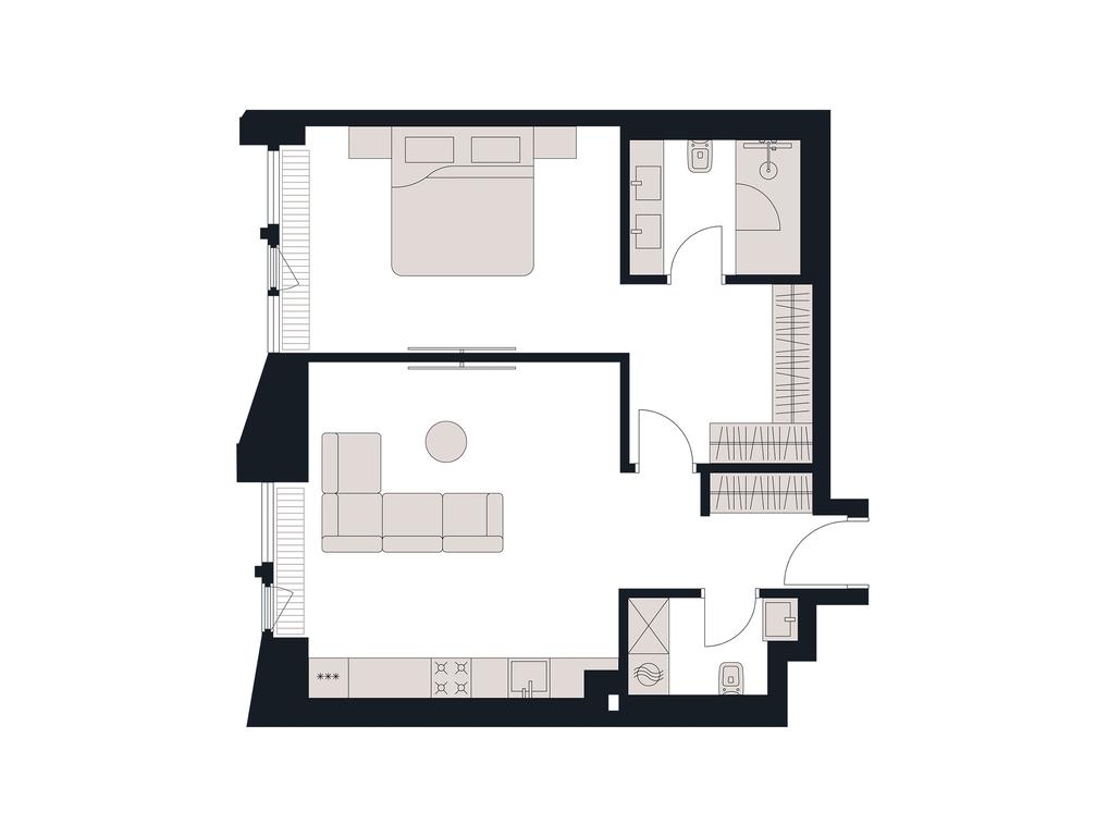1-BD Apartment Sale, 66.8平方米 at Victory Park Residences, Bratyev Fonchenko Street, вл3, Moscow, Russia #2 1-BD Apartment Sale, 66.8平方米 at Victory Park Residences, Bratyev Fonchenko Street, вл3, Moscow, Russia #2