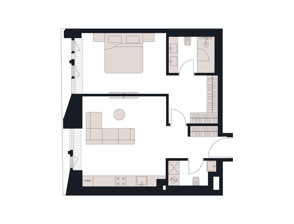 2-BD Apartment Sale, 117.4平方米 at Victory Park Residences, Bratyev Fonchenko Street, вл3, Moscow, Russia #1
