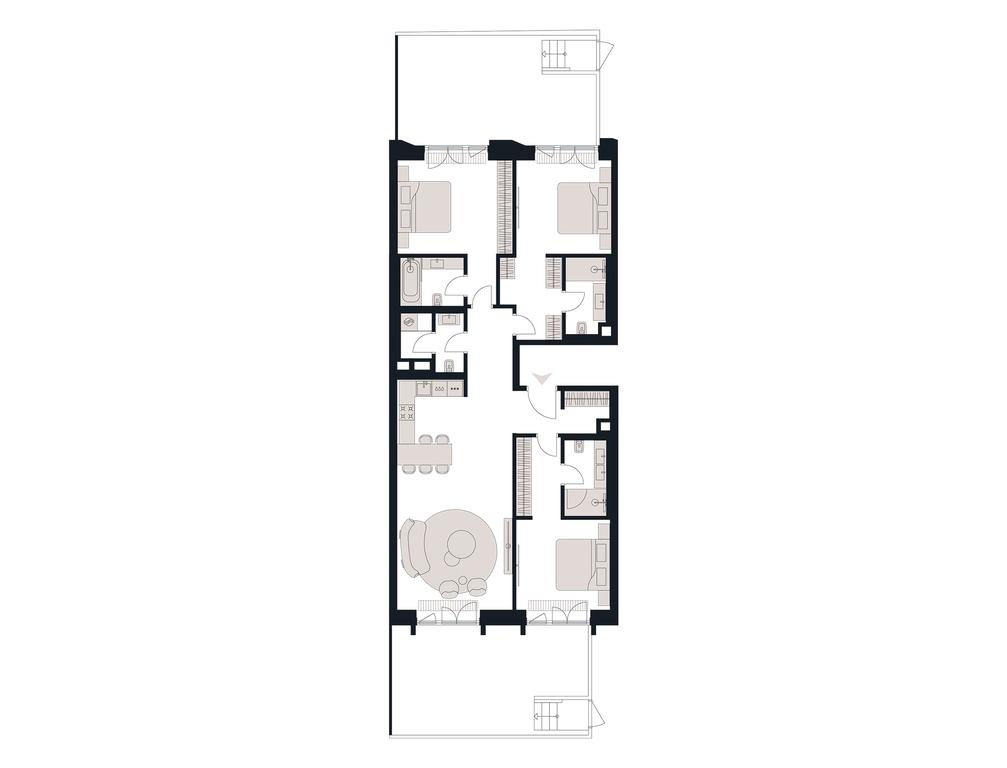 3-BD Apartment Sale, 150.4 sq. m. at Victory Park Residences, Bratyev Fonchenko Street, вл3, Moscow, Russia #2 3-BD Apartment Sale, 150.4 sq. m. at Victory Park Residences, Bratyev Fonchenko Street, вл3, Moscow, Russia #2