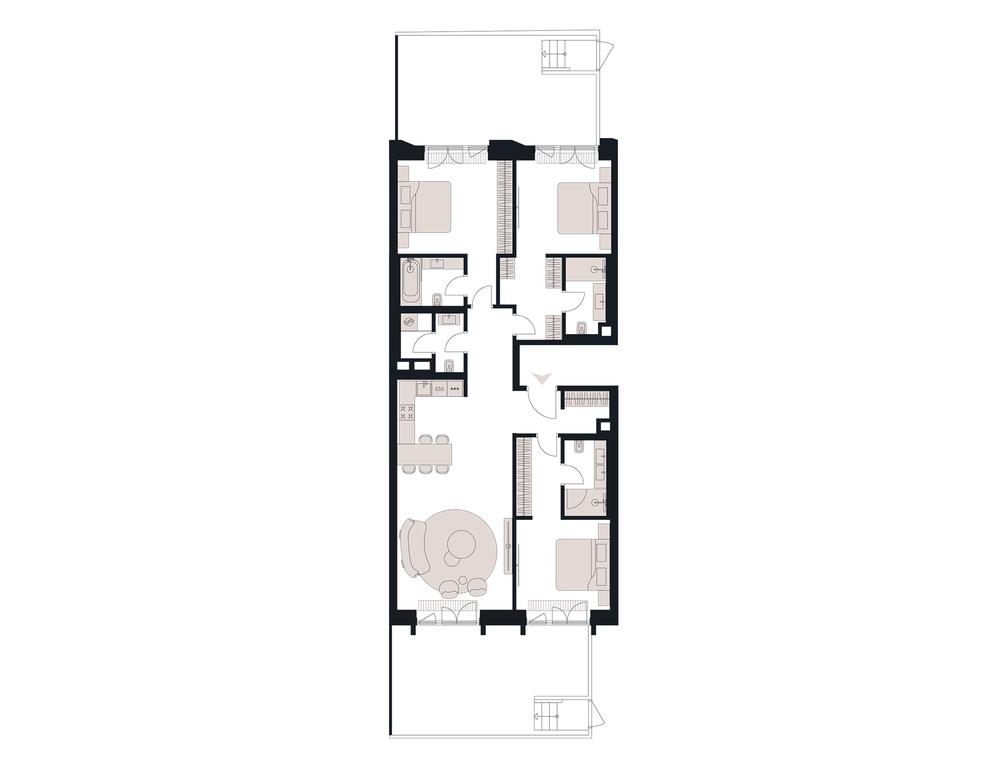 3-BD Apartment Sale, 150.4 sq. m. at Victory Park Residences, Bratyev Fonchenko Street, вл3, Moscow, Russia #1 3-BD Apartment Sale, 150.4 sq. m. at Victory Park Residences, Bratyev Fonchenko Street, вл3, Moscow, Russia #1