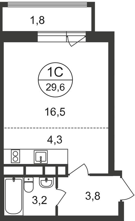 Apartment Sale, 27.7 sq. m. at Novograd Pavlino, Kosinskoye shosse, 2, Novoye Pavlino Microdistrict, Balashikha, Moscow Region, Russia #1 Apartment Sale, 27.7 sq. m. at Novograd Pavlino, Kosinskoye shosse, 2, Novoye Pavlino Microdistrict, Balashikha, Moscow Region, Russia #1