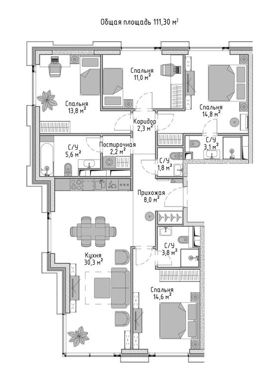 4-BD Apartment Sale, 111.4 sq. m. at City Bay, Volokolamskoye Highway, 95с3, Moscow, Russia #1 4-BD Apartment Sale, 111.4 sq. m. at City Bay, Volokolamskoye Highway, 95с3, Moscow, Russia #1