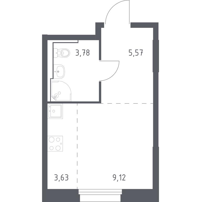 Apartment Sale, 22.1 sq. m. at Kvartal Strogino, zhiloy kompleks Kvartal Strogino, Krasnogorsk, Moscow Region, Russia #1