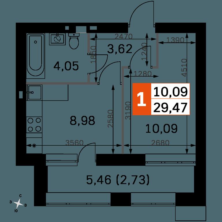 1-BD Apartment Sale, 29.47平方米 at Zhavoronki Club, zhiloy kompleks Akkord Smart-kvartal, Mitkino Village, Odintsovskiy City District, Moscow Region, Russia #2 1-BD Apartment Sale, 29.47平方米 at Zhavoronki Club, zhiloy kompleks Akkord Smart-kvartal, Mitkino Village, Odintsovskiy City District, Moscow Region, Russia #2