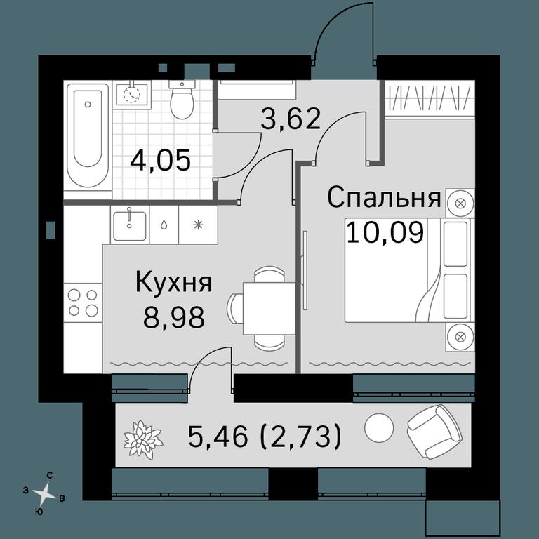 1-BD Apartment Sale, 29.47平方米 at Zhavoronki Club, zhiloy kompleks Akkord Smart-kvartal, Mitkino Village, Odintsovskiy City District, Moscow Region, Russia #1 1-BD Apartment Sale, 29.47平方米 at Zhavoronki Club, zhiloy kompleks Akkord Smart-kvartal, Mitkino Village, Odintsovskiy City District, Moscow Region, Russia #1