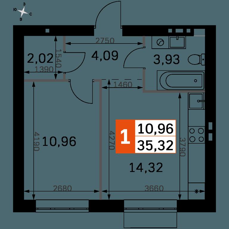 1-BD Apartment Sale, 35.32 sq. m. at Zhavoronki Club, zhiloy kompleks Akkord Smart-kvartal, Mitkino Village, Odintsovskiy City District, Moscow Region, Russia #2 1-BD Apartment Sale, 35.32 sq. m. at Zhavoronki Club, zhiloy kompleks Akkord Smart-kvartal, Mitkino Village, Odintsovskiy City District, Moscow Region, Russia #2
