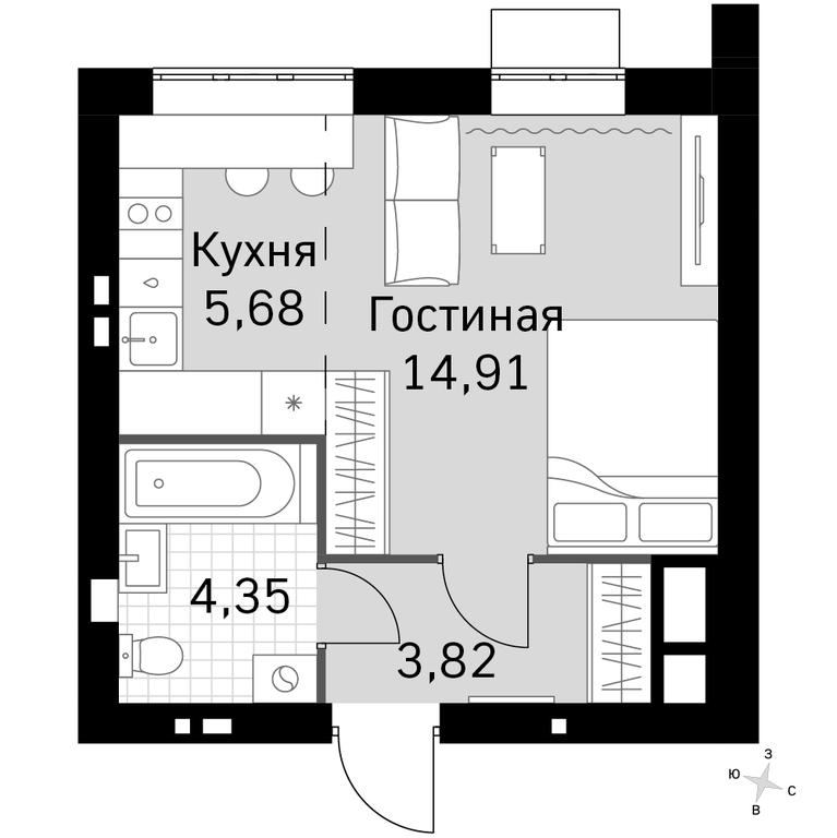 Apartment Sale, 28.76 sq. m. at Zhavoronki Club, zhiloy kompleks Akkord Smart-kvartal, Mitkino Village, Odintsovskiy City District, Moscow Region, Russia #1 Apartment Sale, 28.76 sq. m. at Zhavoronki Club, zhiloy kompleks Akkord Smart-kvartal, Mitkino Village, Odintsovskiy City District, Moscow Region, Russia #1