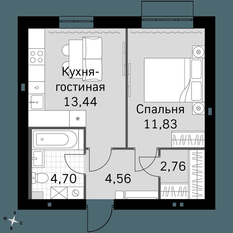 1-BD Apartment Sale, 37.29 sq. m. at Zhavoronki Club, zhiloy kompleks Akkord Smart-kvartal, Mitkino Village, Odintsovskiy City District, Moscow Region, Russia #1 1-BD Apartment Sale, 37.29 sq. m. at Zhavoronki Club, zhiloy kompleks Akkord Smart-kvartal, Mitkino Village, Odintsovskiy City District, Moscow Region, Russia #1