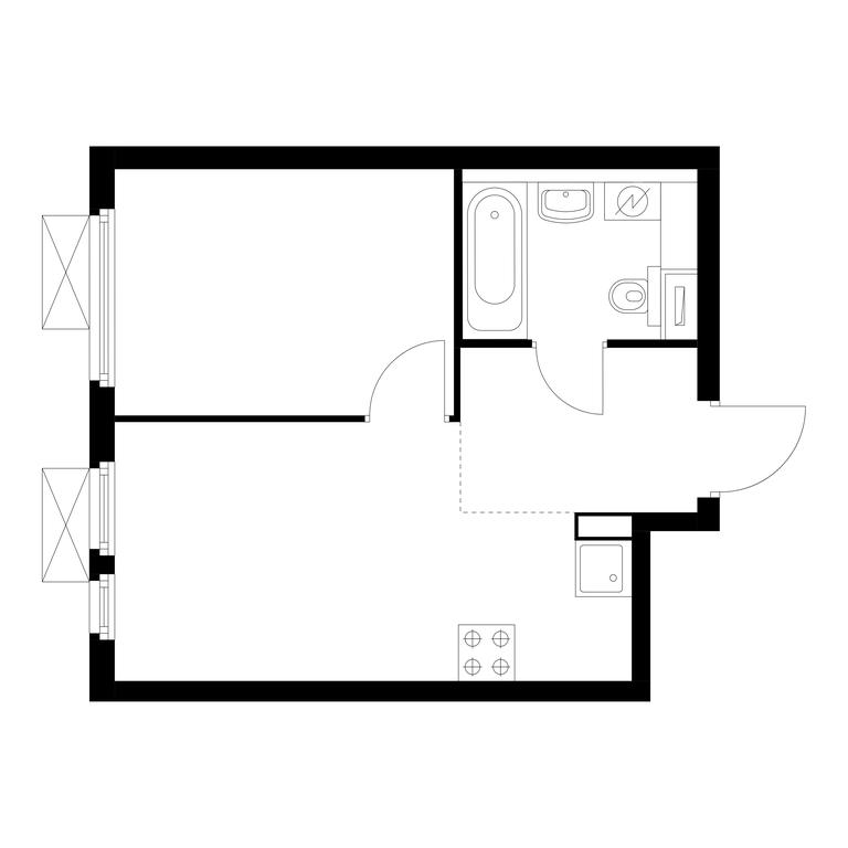 1-BD Apartment Sale, 30.4 sq. m. at Vtoroy Nagatinskiy, 2nd Nagatinsky Drive, 2к1, Moscow, Russia #1 1-BD Apartment Sale, 30.4 sq. m. at Vtoroy Nagatinskiy, 2nd Nagatinsky Drive, 2к1, Moscow, Russia #1