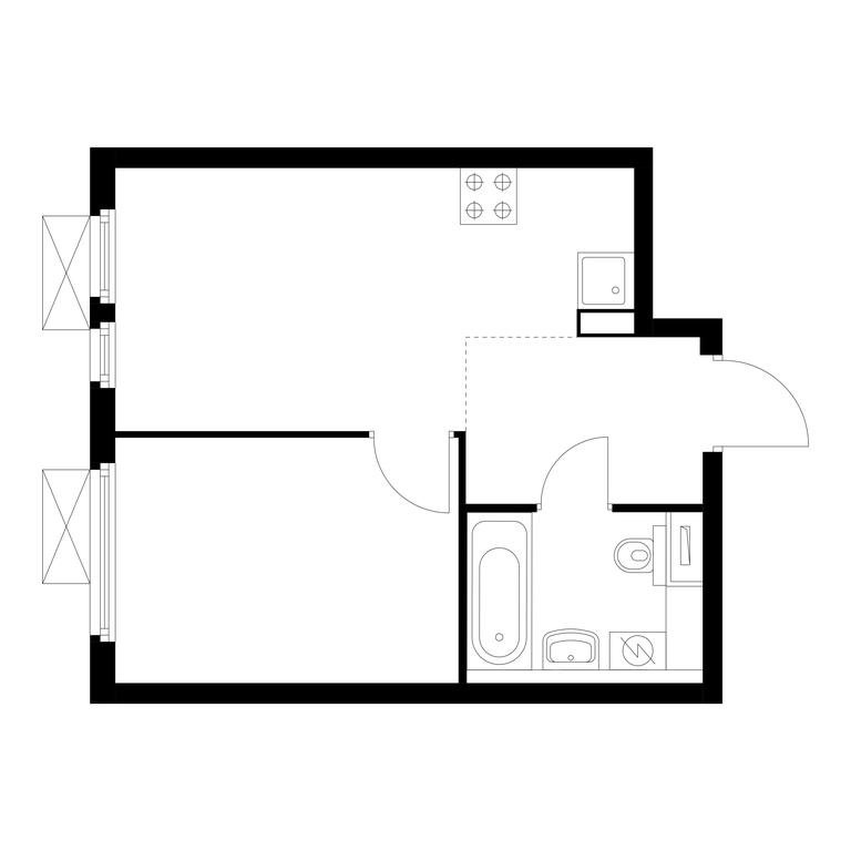 1-BD Apartment Sale, 30.3 sq. m. at Vtoroy Nagatinskiy, 2nd Nagatinsky Drive, 2к1, Moscow, Russia #1 1-BD Apartment Sale, 30.3 sq. m. at Vtoroy Nagatinskiy, 2nd Nagatinsky Drive, 2к1, Moscow, Russia #1
