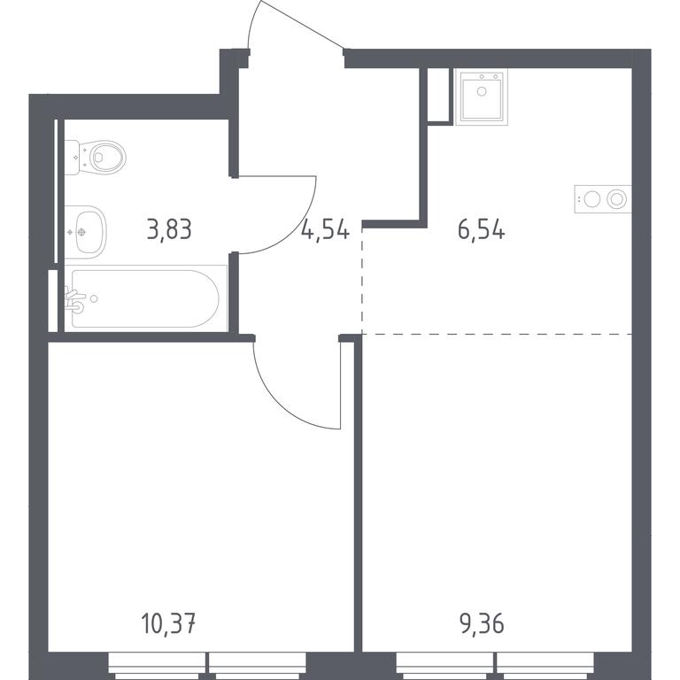 Apartment Sale, 34.64 sq. m. at Ostafevo, Ostafyevskoe Highway, 12к1, Ryazanovskoe Settlement, Moscow, Russia #1